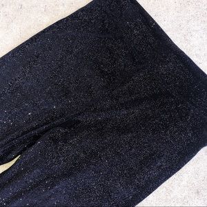 VS PINK bling glitter leggings // black velvet (m)